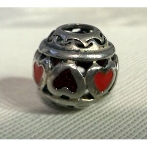 Vintage Michael Anthony Italy MA Sterling Silver 925 European Charm Multi Hearts